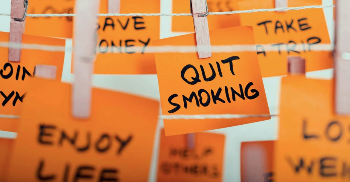 Orange Post-It Notes Quit Smoking